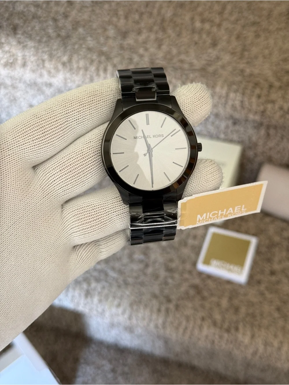 Michael Kors men’s Slim Black Stainless Steel Watch